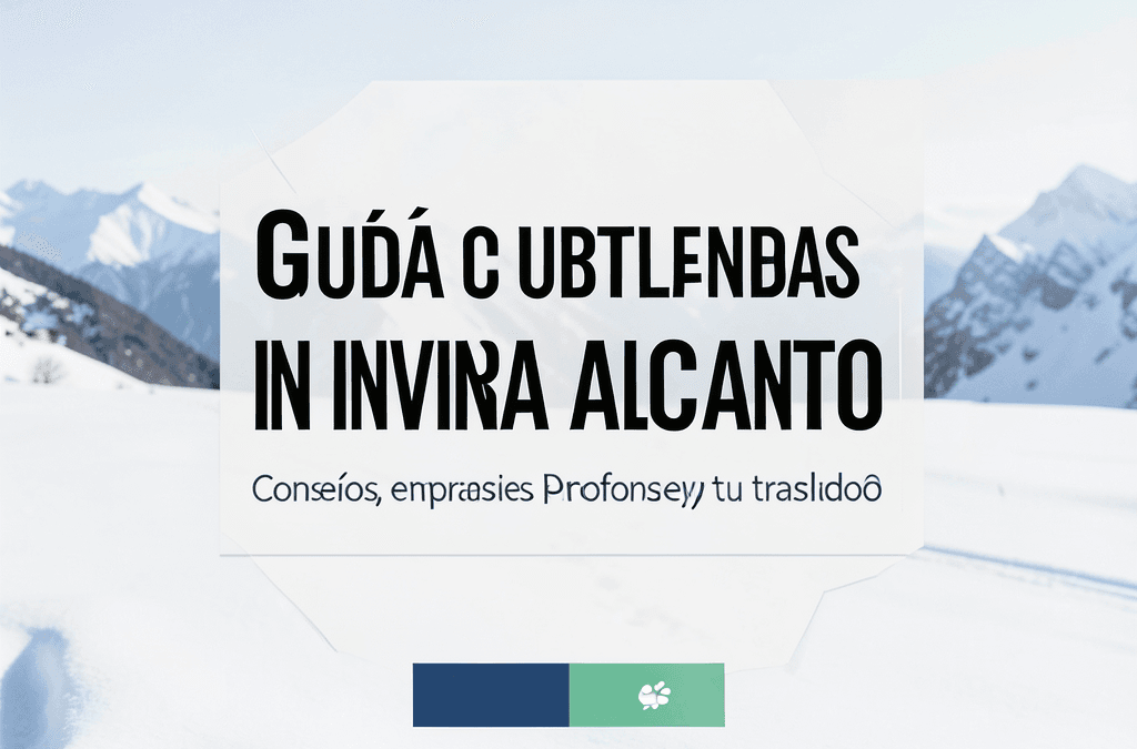 Guía completa para mudanzas en invierno en Alicante: consejos, empresas profesionales y ahorro en tu traslado