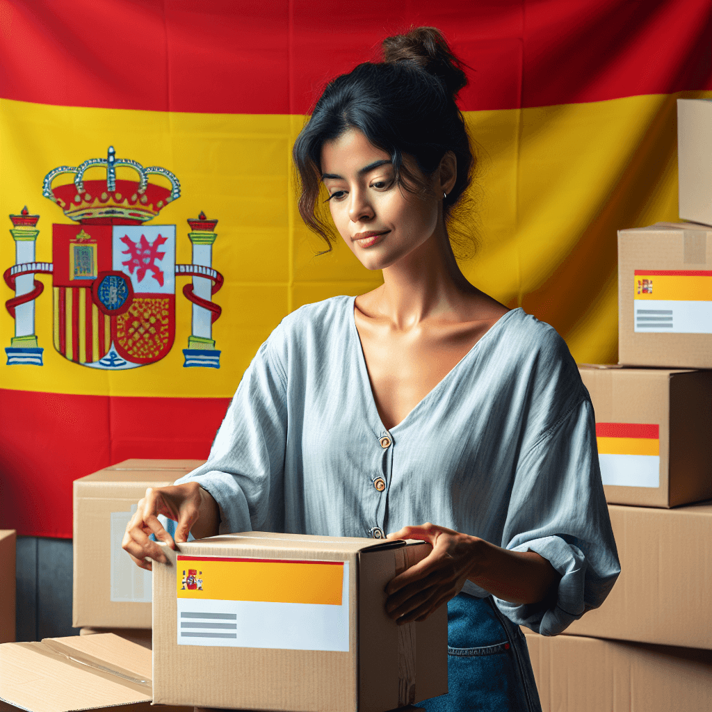 yakkaai_ai_1768995107.png Persona embalando cajas para mudanza internacional con bandera de España
