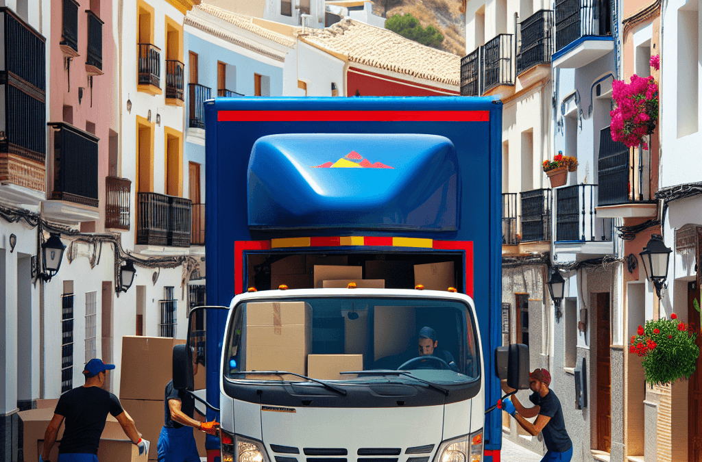 Camión de mudanzas en Crevillente cargando muebles para traslado