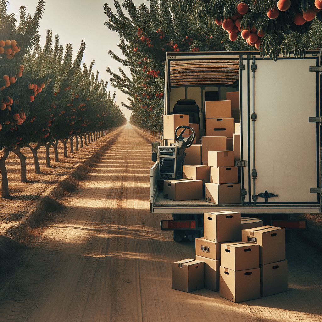 yakkaai_ai_1776511892.png Camión de mudanza en la Huerta de Murcia con cajas de embalaje