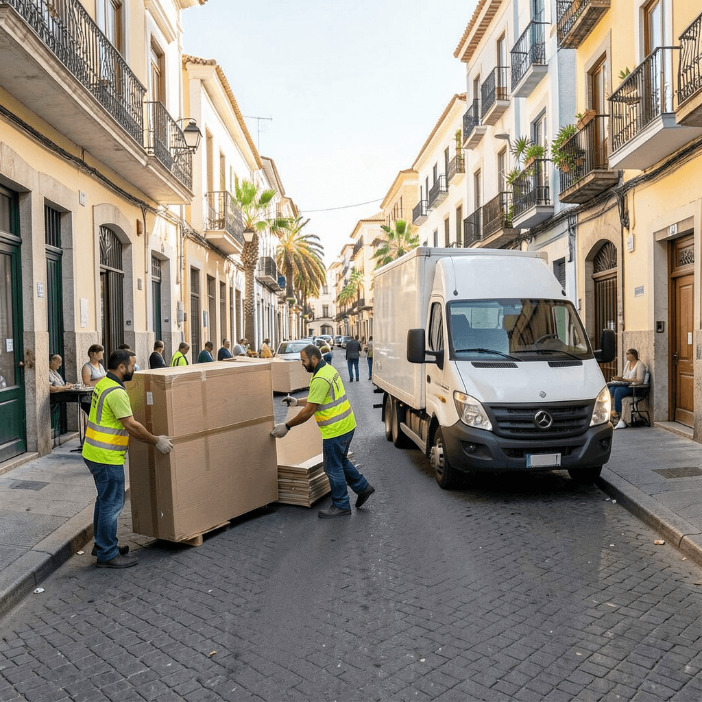 Profesionales realizando una mudanza segura en Alicante