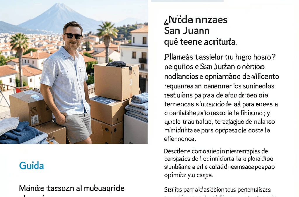 Mudanzas en San Juan de Alicante: qué tener en cuenta (Guía)