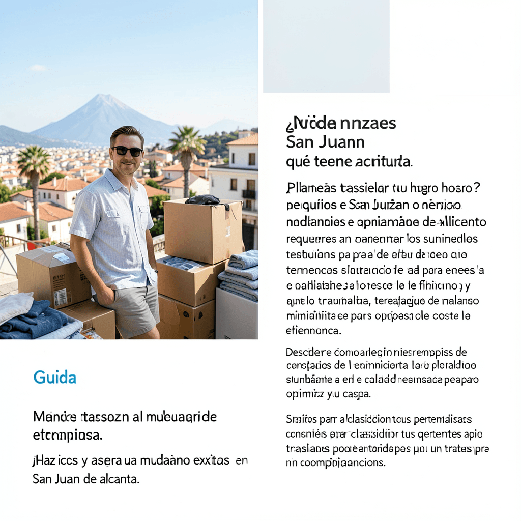 Mudanzas en San Juan de Alicante: qué tener en cuenta (Guía)